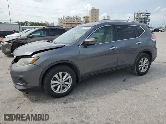 2016 Nissan Rogue S with VIN 5N1AT2MNXGC824329, listed as a Copart auction lot 54389435 with 120,464 mi miles and Salvage Title. Bid and sale history available at DreamBid. Image 1.