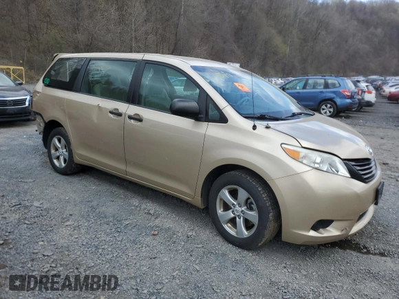 2012 Toyota Sienna with VIN 5TDZK3DC1CS260416, listed as a Copart auction lot 52860155 with 140,714 mi miles and Salvage Title. Bid and sale history available at carsss.com. Image 4.