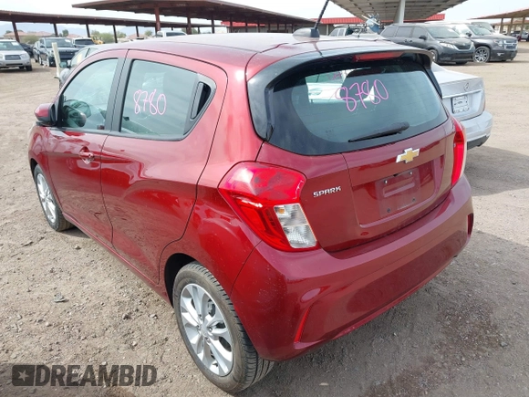 2022 Chevrolet Spark 1LT with VIN KL8CD6SAXNC013296, listed as a IAAI auction lot 41577006 with 53,457 mi miles. Bid and sale history available at carsss.com. Image 3.