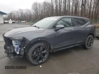 2021 Chevrolet Blazer RS z VIN 3GNKBKRS2MS585009, wystawiony jako Copart lot #48954695 z przebiegiem 90 228 mil mil oraz Szkoda całkowita • Salvage title. Historia ofert i sprzedaży dostępna na DreamBid. Obrazek 1.