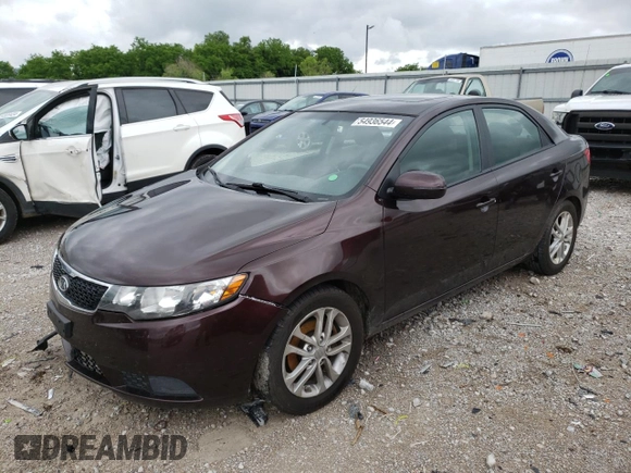 2011 Kia Forte EX with VIN KNAFU4A26B5361922, listed as a Copart auction lot 54936544 with 155,406 mi miles and Salvage Title. Bid and sale history available at carsss.com. Image 1.