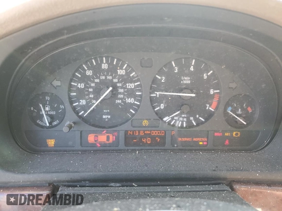 2000 BMW 5 Series 528iA with VIN WBADM6340YGU22292, listed as a Copart auction lot 52256455 with 141,316 mi miles and Clean Title. Bid and sale history available at carsss.com. Image 9.