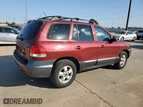 2005 Hyundai Santa Fe GLS with VIN KM8SC13D25U919692, listed as a Copart auction lot 76765954 with 164,644 mi miles and Clean Title. Bid and sale history available at carsss.com. Image 3.