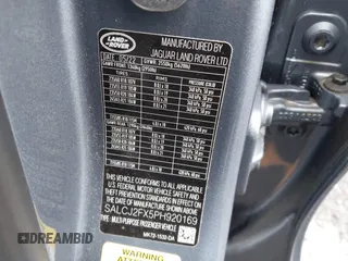 2023 Land Rover Discovery Sport S with VIN SALCJ2FX5PH920169, listed as a IAAI auction lot 41083905 with 10,366 mi miles. Bid and sale history available at carsss.com. Image 9.