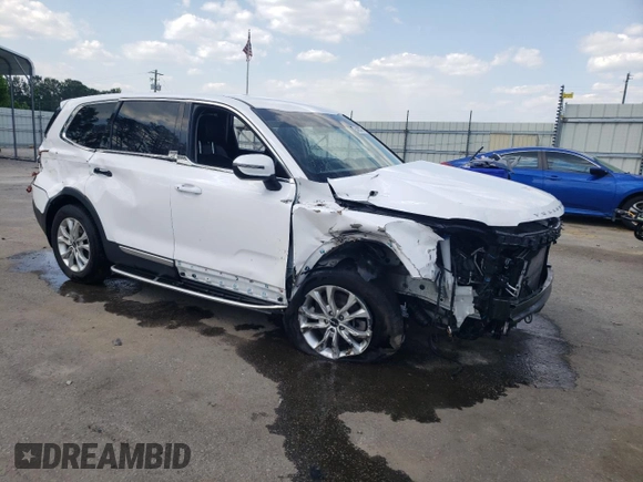 2022 Kia Telluride LX with VIN 5XYP2DHC1NG296601, listed as a Copart auction lot 54823115 with 76,882 mi miles and Non repairable. Bid and sale history available at DreamBid. Image 4.