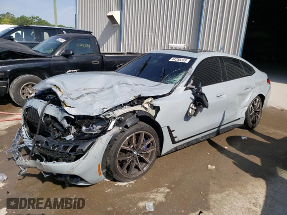 2023 BMW 4 Series M440i z VIN WBA63AW05PFN56369, wystawiony jako Copart lot #44258203 z przebiegiem 7 655 mil mil oraz . Historia ofert i sprzedaży dostępna na DreamBid. Obrazek 1.