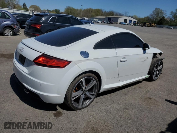 2022 Audi TT with VIN TRUAEAFV4N1005885, listed as a Copart auction lot 53114645 with 37,306 mi miles and Salvage title. Bid and sale history available at DreamBid. Image 3.