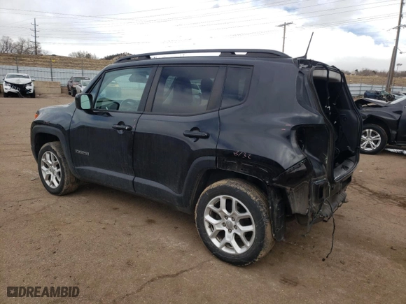 2018 Jeep Renegade Latitude with VIN ZACCJBBB4JPJ16055, listed as a Copart auction lot 44552465 with NaN miles and Salvage Title. Bid and sale history available at carsss.com. Image 2.