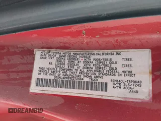 2003 Toyota Tacoma z VIN 5TENL42N93Z272564, wystawiony jako IAAI lot #42329681 z przebiegiem 303 546 mil mil oraz . Historia ofert i sprzedaży dostępna na DreamBid. Obrazek 9.