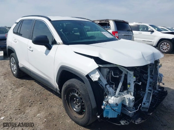 2021 Toyota RAV4 LE with VIN 2T3H1RFV9MC123547, listed as a IAAI auction lot 41753434 with 52,584 mi miles. Bid and sale history available at carsss.com. Image 1.