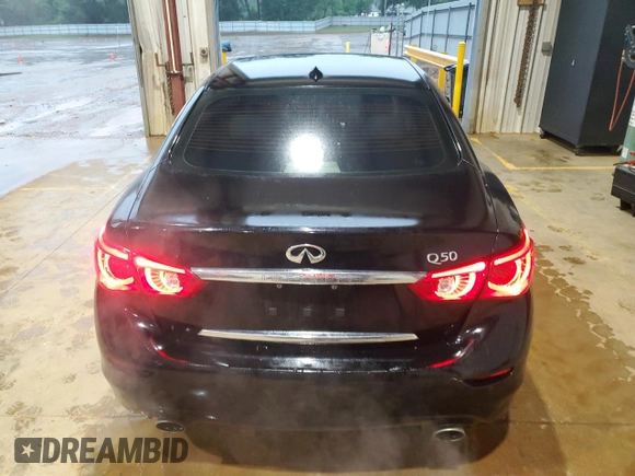 2015 Infiniti Q50 Premium with VIN JN1BV7AP6FM350140, listed as a Copart auction lot 56067465 with 125,241 mi miles and Salvage title. Bid and sale history available at DreamBid. Image 6.