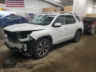 2023 Honda Pilot Elite with VIN 5FNYG1H84PB056291, listed as a Copart auction lot 89308595 with 17,324 mi miles and Non Repairable. Bid and sale history available at carsss.com. Image 1.