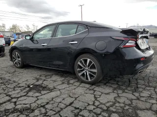 2021 Nissan Maxima SV with VIN 1N4AA6CV4MC513807, listed as a Copart auction lot 48571005 with 77,380 mi miles and Salvage Title. Bid and sale history available at carsss.com. Image 2.