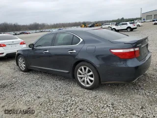 2007 Lexus LS 460 with VIN JTHBL46F975003803, listed as a Copart auction lot 44532324 with 179,262 mi miles and Salvage Title. Bid and sale history available at carsss.com. Image 2.