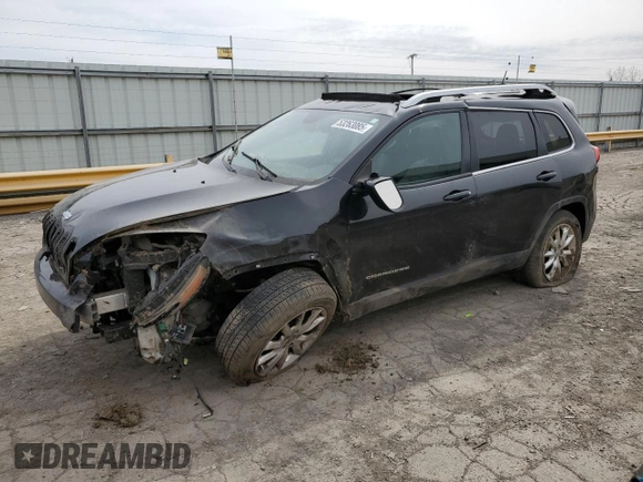 2014 Jeep Cherokee Limited with VIN 1C4PJMDS9EW210955, listed as a Copart auction lot 53263085 with 92,927 mi miles and Salvage Title. Bid and sale history available at DreamBid. Image 1.