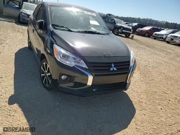 2024 Mitsubishi Mirage Black Edition with VIN ML32AWHJ9RH023722, listed as a Copart auction lot 48313985 with 4,733 mi miles and Salvage Title. Bid and sale history available at carsss.com. Image 10.