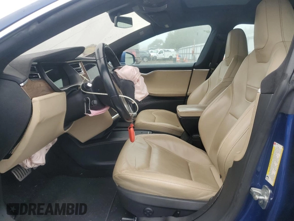 2016 Tesla Model S 90D with VIN 5YJSA1E48GF153079, listed as a Copart auction lot 74176874 with Not Provided miles and Salvage Title. Bid and sale history available at DreamBid. Image 7.
