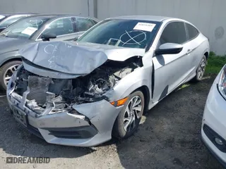 2017 Honda Civic Coupe LX with VIN 2HGFC4B5XHH307783, listed as a IAAI auction lot 41835385 with 113,018 mi miles. Bid and sale history available at carsss.com. Image 2.