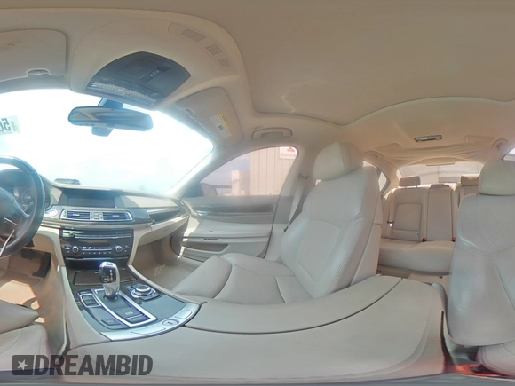 2012 BMW 7 Series 750Li with VIN WBAKB8C51CC962834, listed as a Copart auction lot 56592645 with 72,665 mi miles and Salvage title. Bid and sale history available at DreamBid. Image 14.