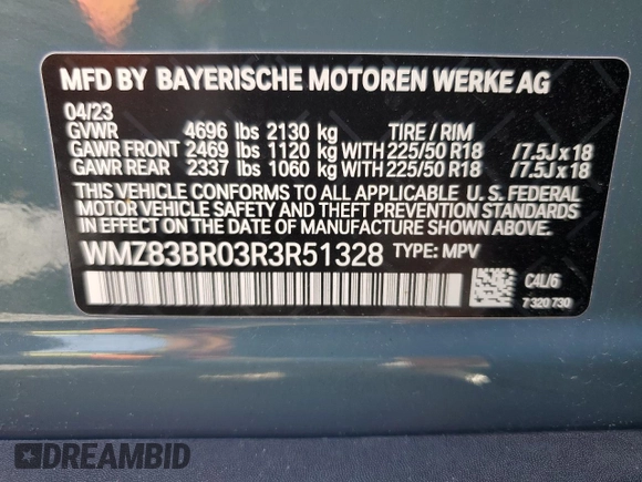 2024 MINI Countryman Cooper S with VIN WMZ83BR03R3R51328, listed as a Copart auction lot 58885025 with 3,089 mi miles and Salvage title. Bid and sale history available at DreamBid. Image 12.