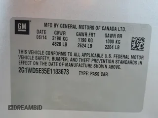2014 Chevrolet Impala Limited Police Police with VIN 2G1WD5E35E1183673, listed as a Copart auction lot 50148105 with 110,032 mi miles and Salvage Title. Bid and sale history available at carsss.com. Image 12.