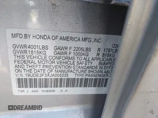 2018 Acura ILX with VIN 19UDE2F3XJA005235, listed as a IAAI auction lot 41842272 with 36,304 mi miles. Bid and sale history available at carsss.com. Image 9.