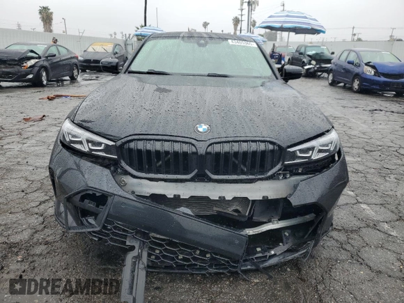2023 BMW 3 Series 330i with VIN 3MW69FF02P8D60443, listed as a Copart auction lot 43405365 with 0 mi miles and Salvage Title. Bid and sale history available at carsss.com. Image 5.