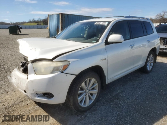 2008 Toyota Highlander Hybrid with VIN JTEEW41A282004288, listed as a Copart auction lot 47961065 with 230,837 mi miles and Salvage Title. Bid and sale history available at carsss.com. Image 1.