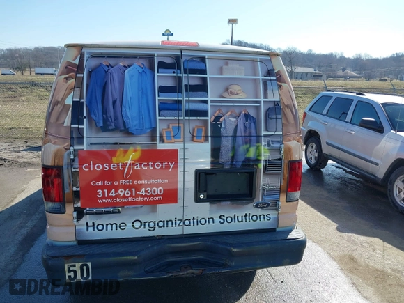 2010 Ford Econoline Cargo Commercial with VIN 1FTNE2EW0ADA04821, listed as a IAAI auction lot 41707886 with 162,929 mi miles and . Bid and sale history available at DreamBid. Image 17.