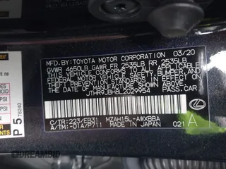 2020 Lexus UX 250h F Sport с VIN JTHR9JBH8L2029954, выставлен на аукционе IAAI как лот 41939048 с пробегом 79 703 миль миль и . История ставок и продаж доступна на DreamBid. Изображение 9.