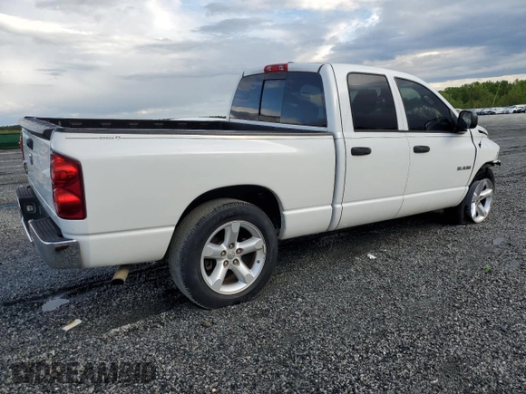 2008 Dodge Ram 1500 SLT with VIN 1D7HA18N68S568149, listed as a Copart auction lot 52344305 with 163,700 mi miles and Salvage Title. Bid and sale history available at carsss.com. Image 3.