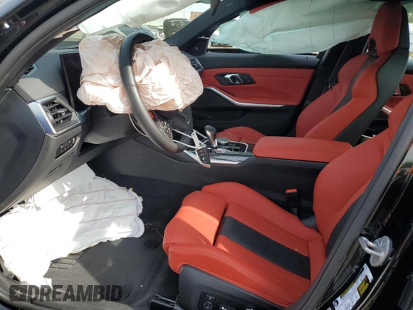 2024 BMW M3 Competition xDrive with VIN WBS43AY05RFT65019, listed as a Copart auction lot 56498975 with Not provided miles and Salvage title. Bid and sale history available at DreamBid. Image 7.