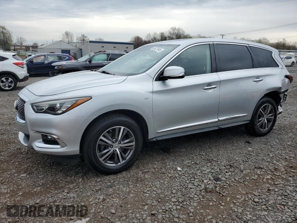 2018 Infiniti QX60 with VIN 5N1DL0MM7JC507219, listed as a Copart auction lot 52627945 with 154,628 mi miles and Salvage Title. Bid and sale history available at DreamBid. Image 1.