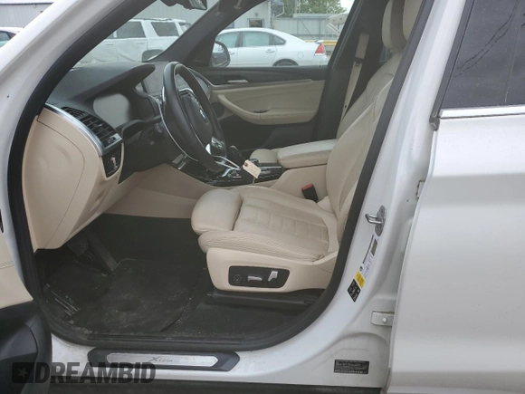 2021 BMW X3 xDrive30i with VIN 5UXTY5C09M9F31750, listed as a Copart auction lot 54862494 with 39,511 mi miles and Salvage Title. Bid and sale history available at DreamBid. Image 7.