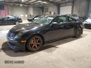 2004 Infiniti G35 Coupe w/Leather with VIN JNKCV54E04M801610, listed as a Copart auction lot 45455485 with 162,732 mi miles and Salvage Title. Bid and sale history available at carsss.com. Image 1.