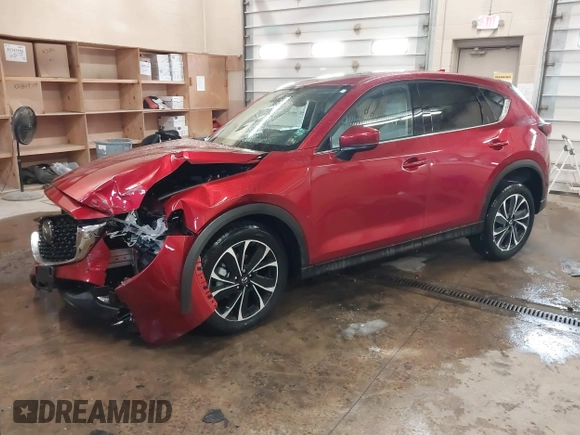 2023 Mazda CX-5 2.5 S Premium Plus Package with VIN JM3KFBEM5P0231069, listed as a IAAI auction lot 41489350 with 46,292 mi miles. Bid and sale history available at carsss.com. Image 18.