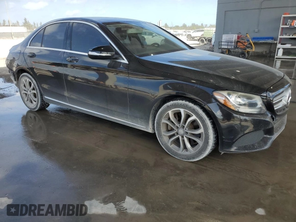 2015 Mercedes-Benz C 300 with VIN 55SWF4JB2FU061794, listed as a Copart auction lot 45213825 with 154,210 mi miles and Salvage Title. Bid and sale history available at carsss.com. Image 4.