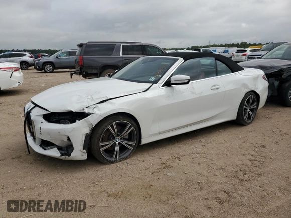 2023 BMW 4 Series 430i xDrive with VIN WBA43AT03PCL32501, listed as a Copart auction lot 49341915 with 18,375 mi miles and Salvage Title. Bid and sale history available at DreamBid. Image 1.