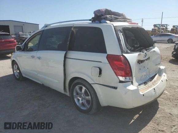 2008 Nissan Quest with VIN 5N1BV28U88N105280, listed as a Copart auction lot 75277664 with 168,724 mi miles and Salvage Title. Bid and sale history available at carsss.com. Image 2.