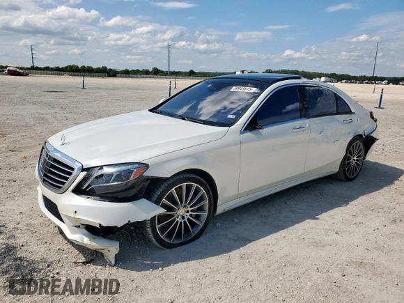 2015 Mercedes-Benz S 550 with VIN WDDUG8FB0FA164779, listed as a Copart auction lot 59945815 with 127,451 mi miles and Salvage title. Bid and sale history available at DreamBid. Image 1.