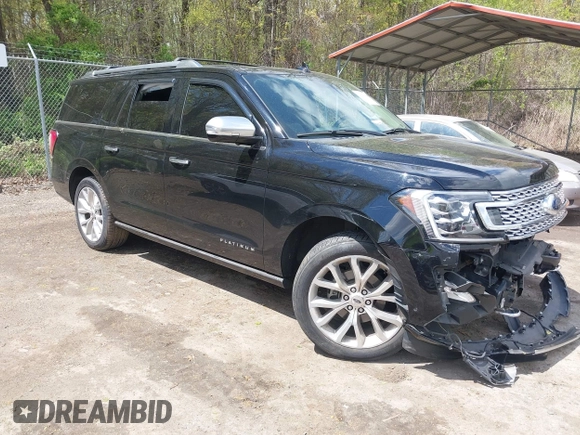 2018 Ford Expedition Max Platinum with VIN 1FMJK1MT5JEA38641, listed as a IAAI auction lot 42049736 with 95,093 mi miles and . Bid and sale history available at DreamBid. Image 1.