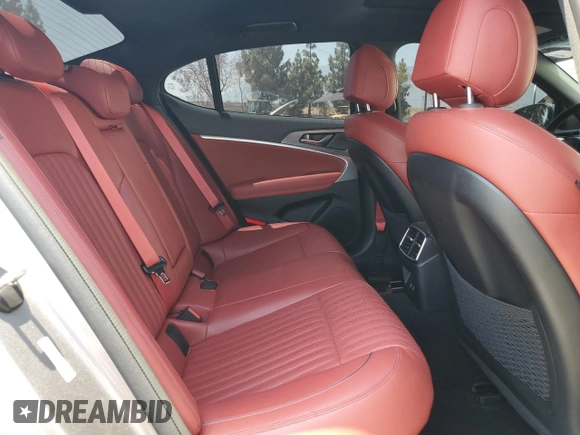 2024 Genesis G70 2.5T with VIN KMTG34SC7RU139599, listed as a Copart auction lot 62535435 with 9,416 mi miles and Salvage title. Bid and sale history available at DreamBid. Image 10.