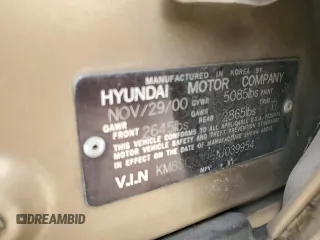 2001 Hyundai Santa Fe GLS with VIN KM8SC83D61U039954, listed as a Copart auction lot 86175224 with 378,265 mi miles and Salvage Title. Bid and sale history available at carsss.com. Image 15.