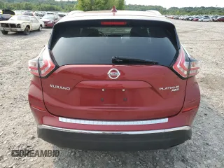2016 Nissan Murano Platinum z VIN 5N1AZ2MH3GN161604, wystawiony jako Copart lot #58447825 z przebiegiem 66 472 mil mil oraz Szkoda całkowita • Salvage title. Historia ofert i sprzedaży dostępna na DreamBid. Obrazek 6.