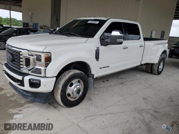2021 Ford F-350 XL with VIN 1FT8W3DT6MED67209, listed as a Copart auction lot 60046965 with 59,510 mi miles and Salvage title. Bid and sale history available at DreamBid. Image 1.