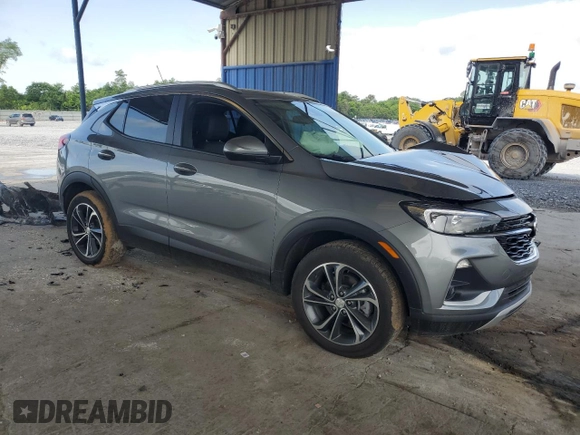 2023 Buick Encore GX Select with VIN KL4MMDS29PB137250, listed as a Copart auction lot 57261485 with 6,307 mi miles and Salvage title. Bid and sale history available at DreamBid. Image 4.