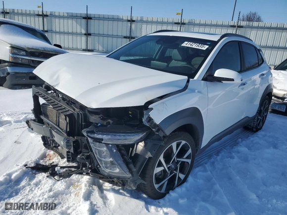 2022 Hyundai Kona Limited with VIN KM8K5CA3XNU811031, listed as a Copart auction lot 41421935 with 0 mi miles and Salvage Title. Bid and sale history available at carsss.com. Image 1.