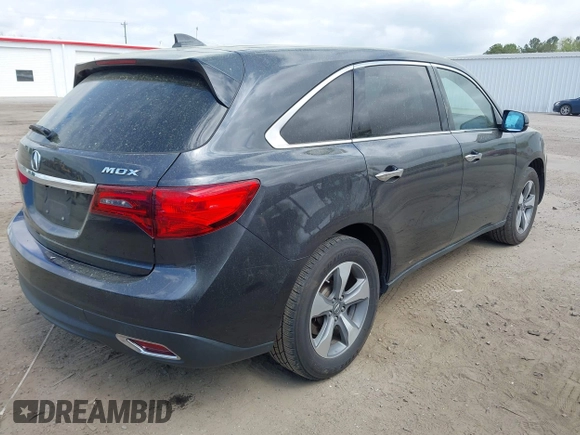 2016 Acura MDX with VIN 5FRYD3H23GB014967, listed as a IAAI auction lot 41929935 with 256,698 mi miles. Bid and sale history available at carsss.com. Image 4.