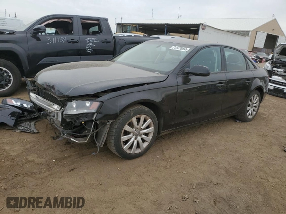 2012 Audi A4 Premium с VIN WAUBFAFL2CN010449, выставлен на аукционе Copart как лот 71663584 с пробегом 91 431 миль миль и Списание • Salvage title. История ставок и продаж доступна на DreamBid. Изображение 1.