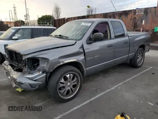 2006 Dodge 1500 SLT with VIN 1D7HA18256S568470, listed as a Copart auction lot 47492545 with 107,676 mi miles and Salvage Title. Bid and sale history available at carsss.com. Image 1.
